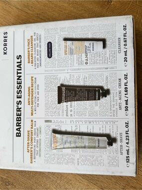 Korres Barber's Essentials Men Grooming Set - White and Black Accents